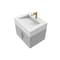 Castello Usa Nile 24-inch Gray Vanity Set with White Top and Gold Handles CB-MC-24G-GLD-2053-WH - alternate 8